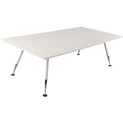 Sylex Fleet Boardroom Table 2400W x 1200D x 720mmH White 