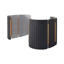 Sylex Seachange Screen Curved 206W x 9D x 1160mmH Light Grey Inside / Charcoal Outside