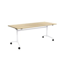 OLG Uni Flip Table 1500W x 750D x 720mmH New Oak Top White Frame