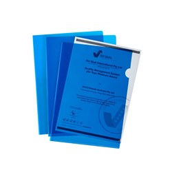 Marbig Ultra Letter File A4 Polypropylene Ultra Blue  Pack Of 10