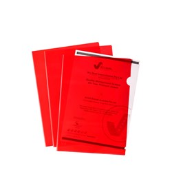 Marbig Ultra Letter File A4 Polypropylene Ultra Red  Pack Of 10