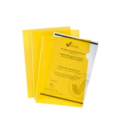Marbig Ultra Letter File A4 Polypropylene Ultra Yellow  Pack Of 10