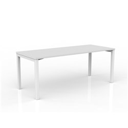 OLG Axis Straight Desk 1800W x 750D x 715mmH White Frame White Top