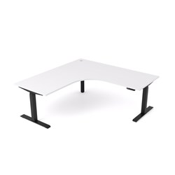 OLG Agile Motion 90 Degree Workstation RHR 1800/1800 x 750D x 620-1270mmH Black/White