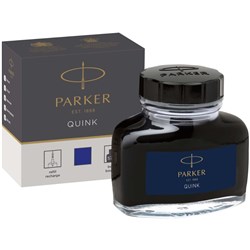 Parker Quink Fountain Pen Ink Permanent Blue Bottle 57ml 