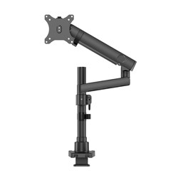 Ergovida Heavy Duty Spring Single Monitor Arm Black 