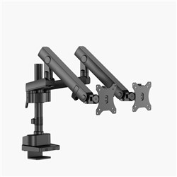Ergovida Heavy Duty Spring Dual Monitor Arm Black 