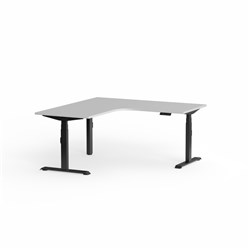 OLG Klass Electric 90Deg Workstation RHR 1800/1800W x 750D x 620-1270mmH White/Black