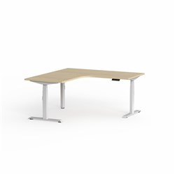 OLG Klass Electric 90Deg Workstation RHR 1800/1800W x 750D x 620-1270mmH Oak/White