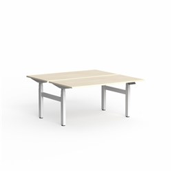 OLG Klass Electric Height Adjust Double Sided Desk 1800W x 1500D x 620-1270mmH Map/Wht