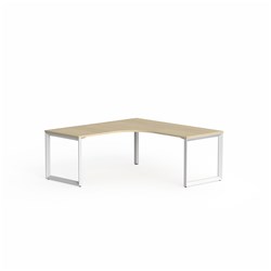 OLG Anvil 90Deg Workstation Right Hand Return 1800/1800W x 750D x 730mmH Oak/White