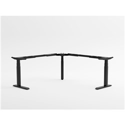 Elevar New Vision 3 Electric Workstation 3 Leg Frame Only  Suits Top 1200-2400W Black