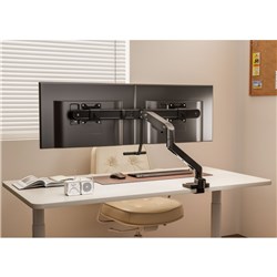 Elevar Valor Heavy Duty Dual Crossbar Monitor Arm Black 