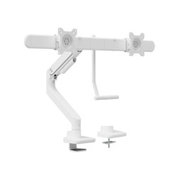 Elevar Valor Heavy Duty Dual Crossbar Monitor Arm White 