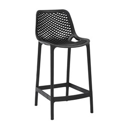 Rapidline Cast Bar Stool 650mmH Polypropylene Black 