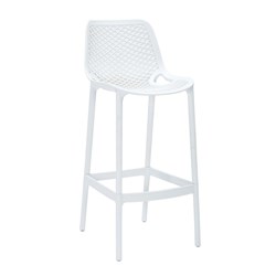 Rapidline Cast Bar Stool 750mmH Polypropylene White 