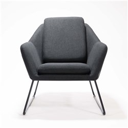 Rapidline Cardinal Lounge Chair 1 Seater 755W x 800D x 870mmH Charcoal Fabric