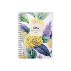 Upward Busy Woman's Diary A5 Week To View Golden Wattle 