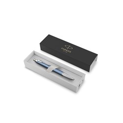 Parker IM Premium Ballpoint Pen Blue Grey Chrome Trim Blue Refill