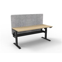 Rapidline Boost Light Single Sided Workstation Grey Eco Screen+Tray 1200mmW Oak/Black