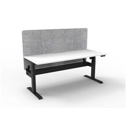 Rapidline Boost Light Single Sided Workstation Grey Eco Screen+Tray 1500mmW White/Blk