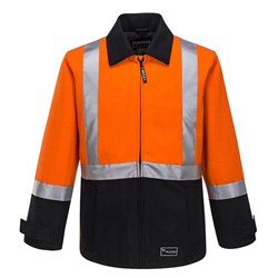 Huski Flame Resistant Bluey Jacket 3XL Orange And Black 