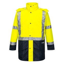 Huski Farmers Hi-Vis Contrast Jacket Small Yellow And Navy 