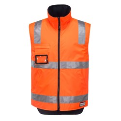 Huski Hi-Vis Reversible Vest Large Orange 