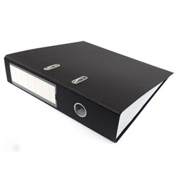 Bibbulmun Linen PE Lever Arch File A4 Black 