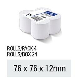 VICTORY THERMAL ROLL 76mm x 76mm x 12mm Pack of 4