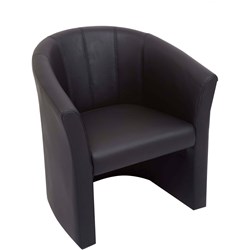 Rapidline Space Executive Tub Visitor Chair Black PU 