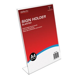 Deflecto Sign Holder Slanted A4 Portrait 