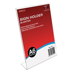 Deflecto Sign Holder Slanted A6 Portrait 