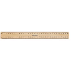 Celco Polished Metal Edge Wooden Ruler 30cm 