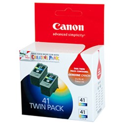 Canon ChromaLife100 CL41 Ink Cartridge Twin Pack Tri-Colour