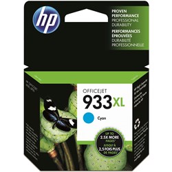 HP 933XL OfficeJet Ink Cartridge High Yield Cyan CN054AA