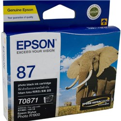 Epson T0871 UltraChrome Hi-Gloss2 Ink Cartridge Photo Black