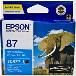 Epson T0872 UltraChrome Hi-Gloss2 Ink Cartridge Cyan