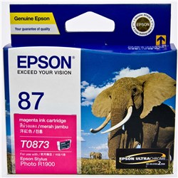 Epson T0873 UltraChrome Hi-Gloss2 Ink Cartridge Magenta