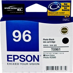 Epson T0961 UltraChrome K3 Ink With Vivid Magenta Ink Cartridge Photo Black