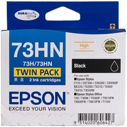 Epson C13T104194 - 73HN Ink Cartridge High Yield Twin  Black