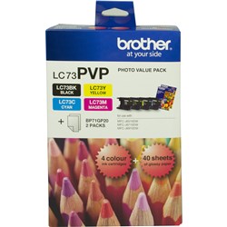 Brother LC-73PVP Ink Cartridge Photo Value Pack 