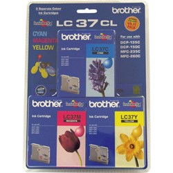 Brother LC-37CL Ink Cartridge Colour Value Pack CMY