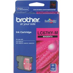 Brother LC-67HYM High Yield Ink Cartridge Magenta