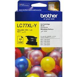 Brother LC-77XLY Ink Cartridge High Yield Yellow