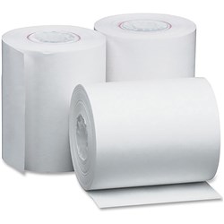 Marbig Cash Register Rolls 76mm x 76mm x 11.5mm 2 Ply Pack Of 4