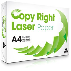 Copy Right Laser Copy Paper A4 80gsm White Ream of 500