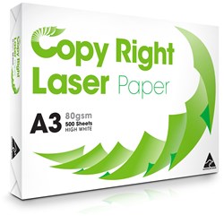 Copy Right Laser Copy Paper A3 80gsm White Ream of 500