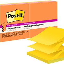 Post-It R330-6SSUC Pop Up Super Sticky Notes 76x76mm Refill Rio De Janeiro 6 Pack