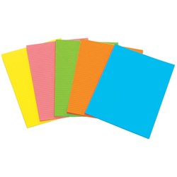 Marbig Writing Pad Fluro A6 Assorted 40 Leaf